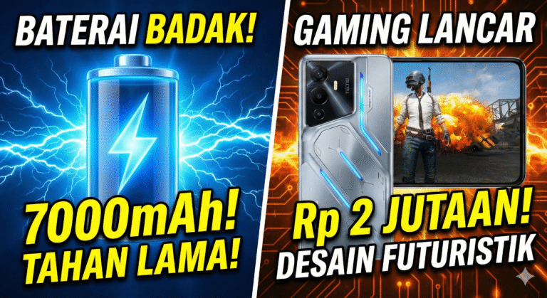 Tecno Pova 7 Indonesia: HP Gamer 2 Jutaan dengan Baterai Badak 7.000 mAh!