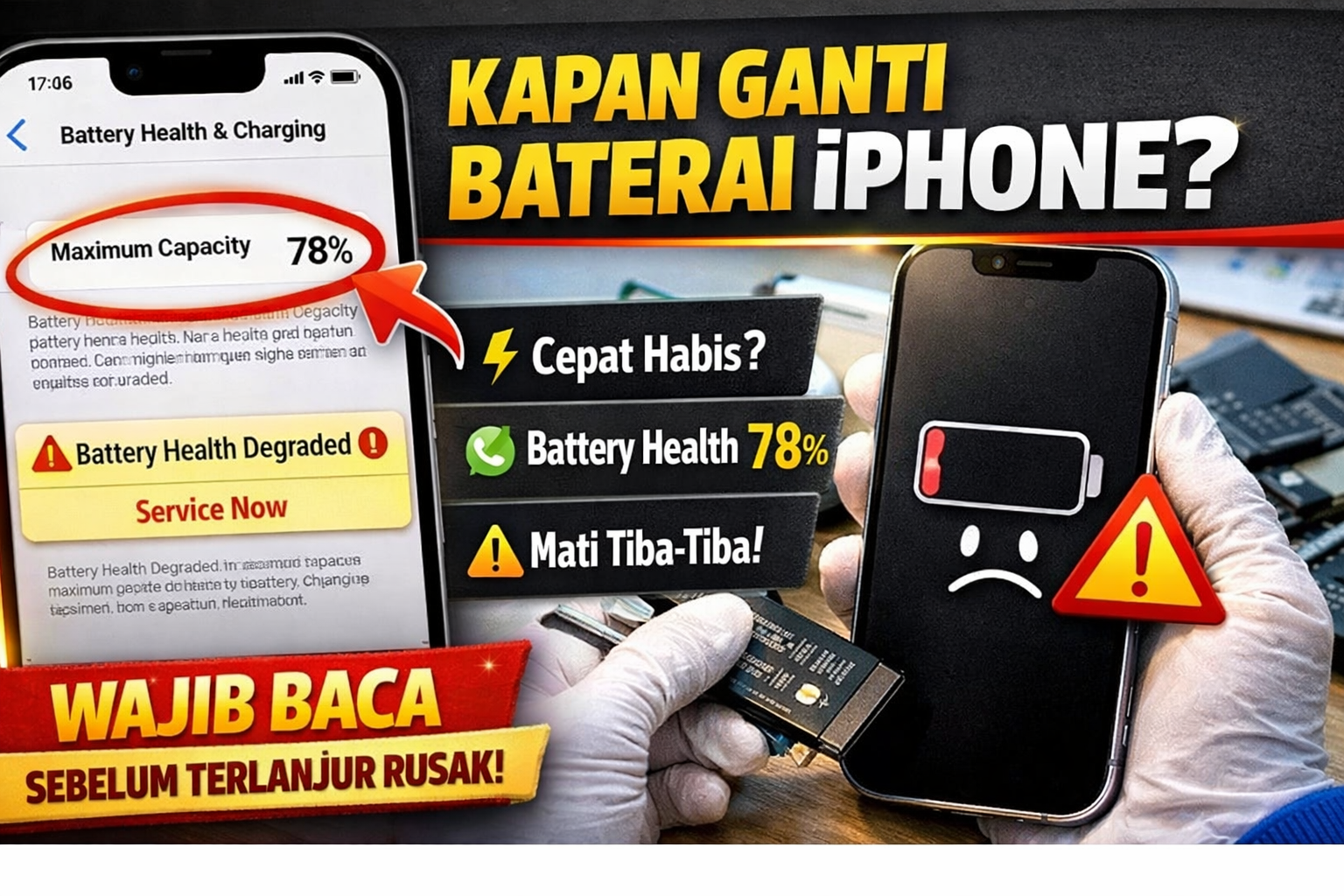 Kapan Harus Ganti Baterai iPhone