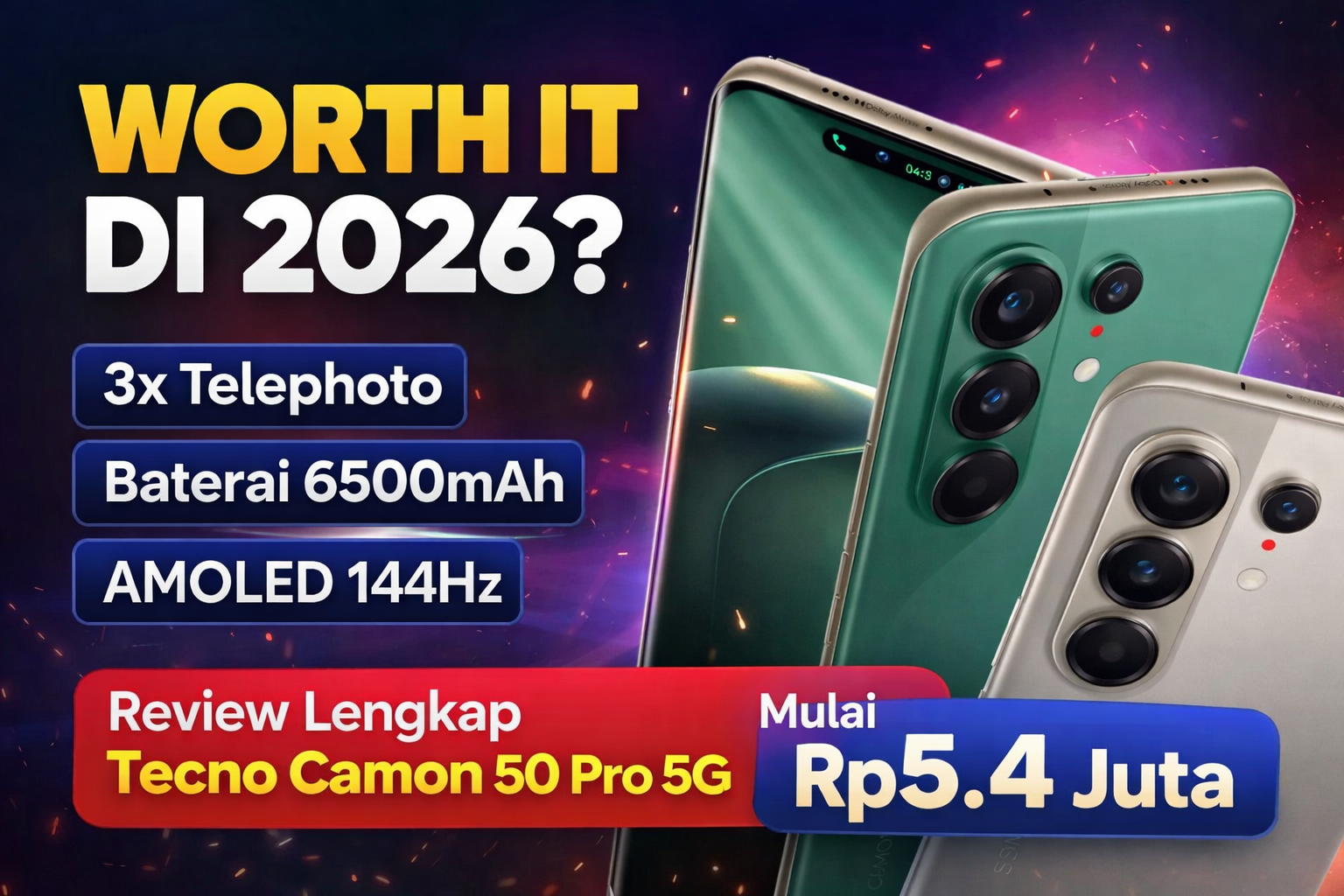 Review Tecno Camon 50 Pro 5G: Apakah Worth It di 2026?