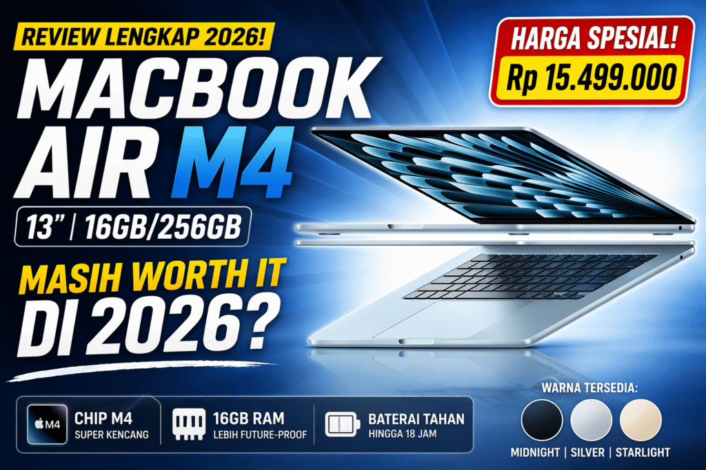 Review harga dan spesifikasi MacBook Air M4 apakah worth it di tahun 2026