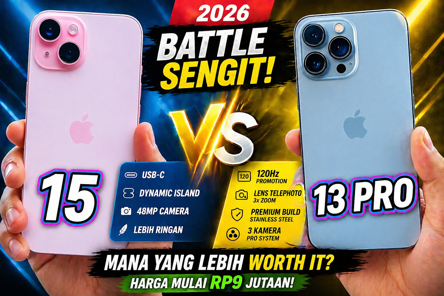 iPhone 13 Pro vs iPhone 15. mana yang lebih worthit?