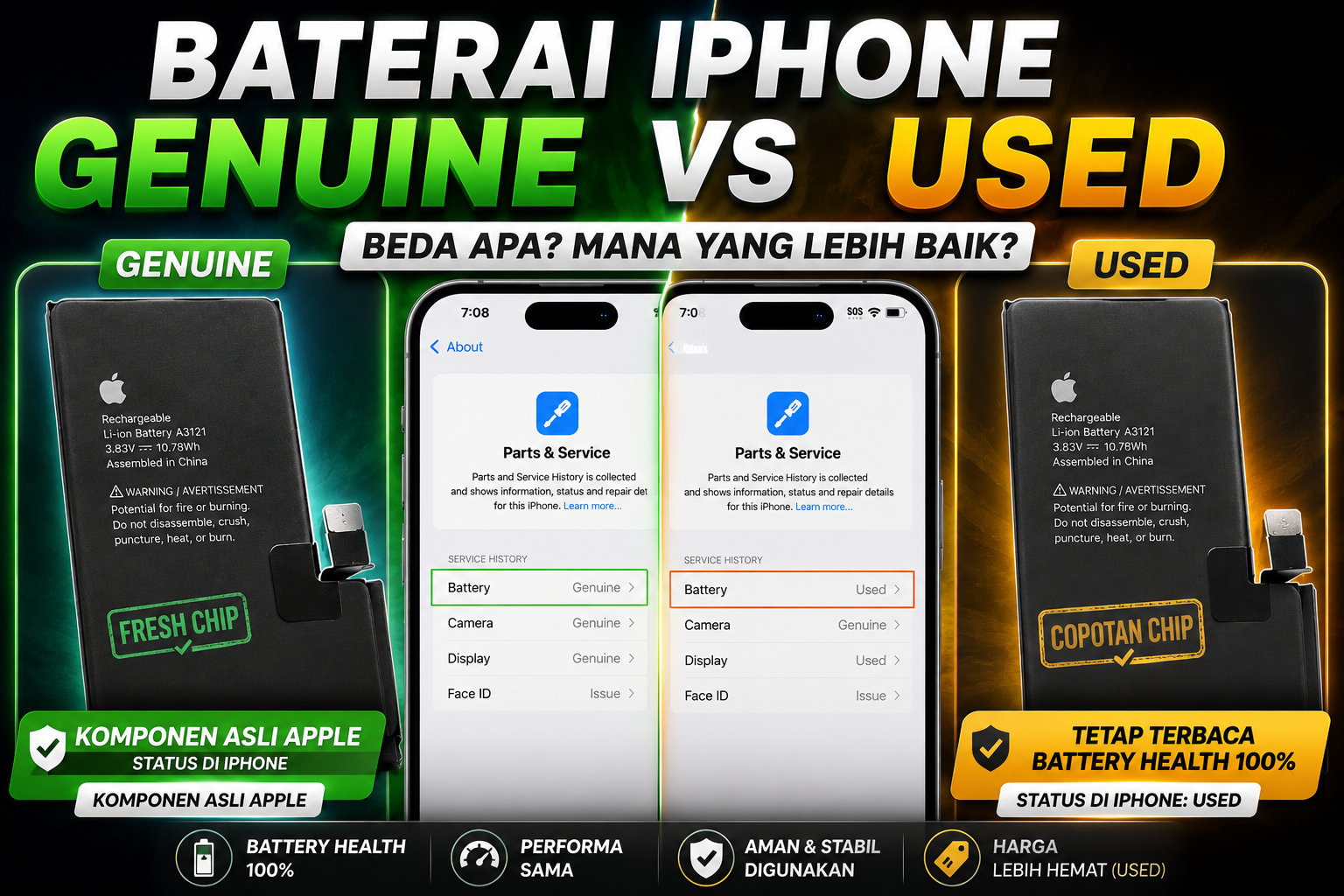 Apa Itu Baterai Genuine iPhone? Bedanya dengan Baterai Used