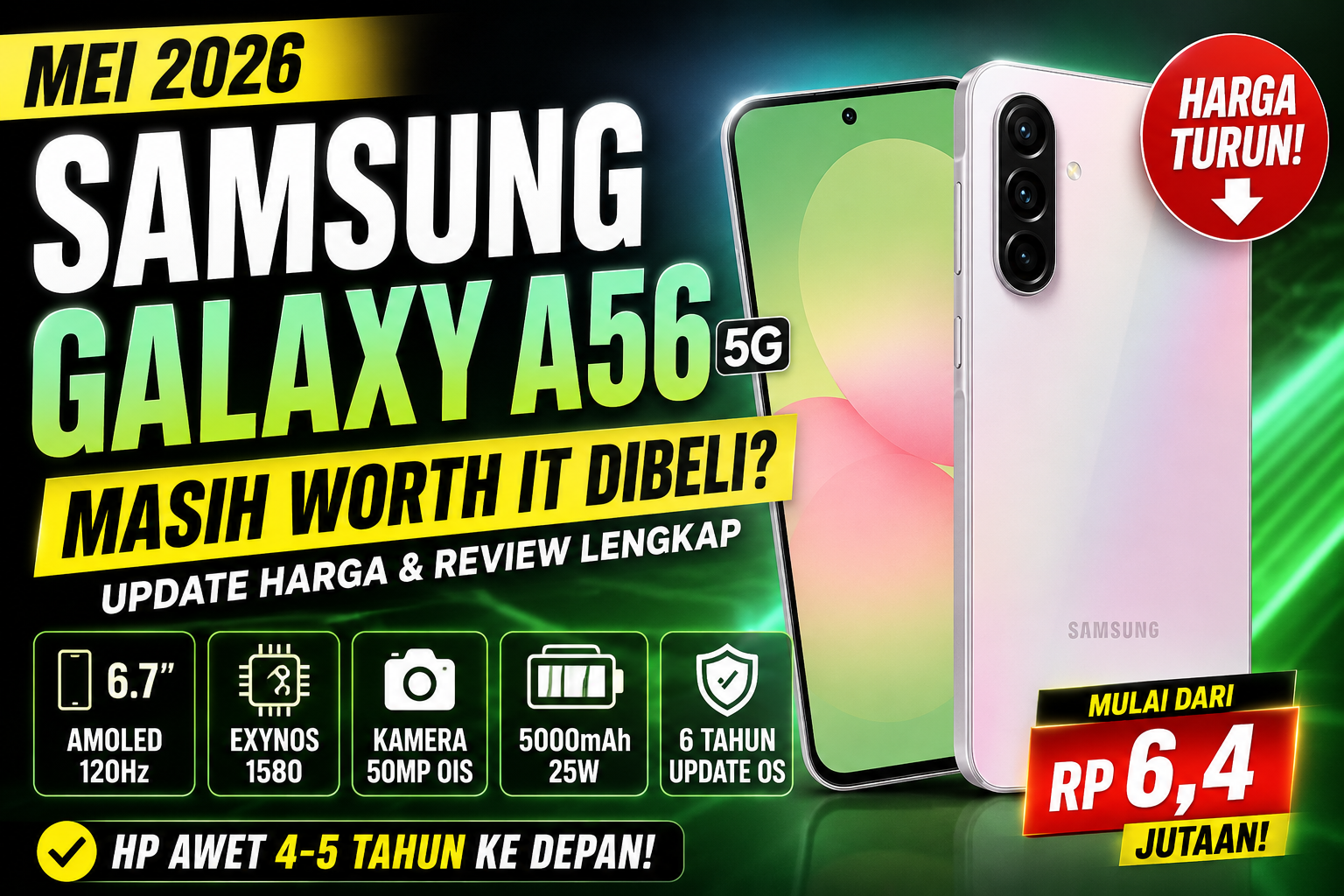 Harga Samsung A56 2026: Masih Worth It Dibeli?