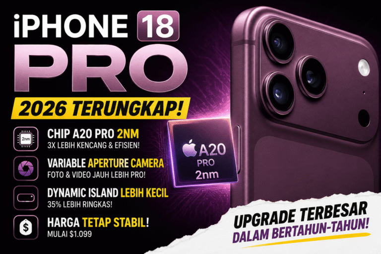 iPhone 18 Pro Rumors 2026: A20 Chip 2nm, Harga Tetap, dan Fitur Baru