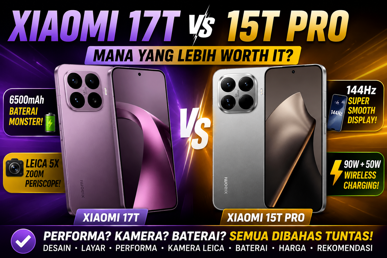 Xiaomi 17T vs Xiaomi 15T Pro: Mana yang Lebih Worth It di 2026?